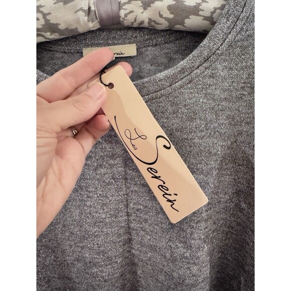 Les Serein Women's Marcello Puff Shoulder Lurex Knit Top Fancy Size XXL NWT - Picture 4 of 7